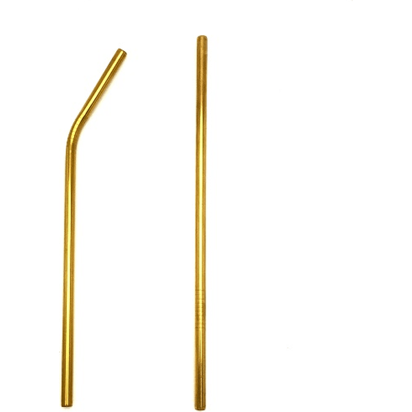 Wild Nature – Stalowa słomka do picia – złota