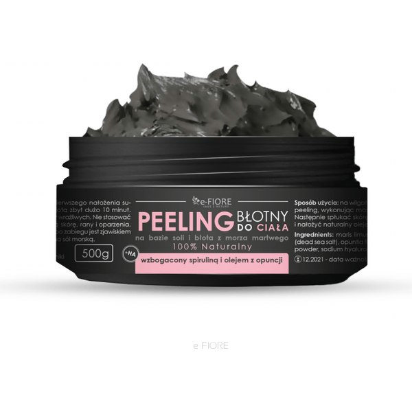 Błotny peeling z Morza Martwego do ciała ze spiruliną