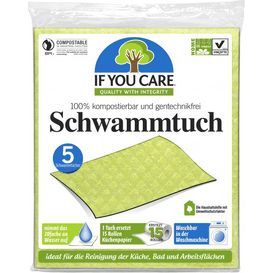 Produkty less waste Wielorazowe ścierki gąbczaste - kompostowalne, 5 szt.