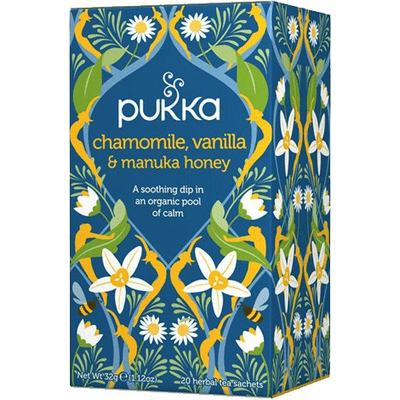 Herbata ziołowa - Rumianek z wanilią - Chamomile, Vanilla & Manuka Honey Pukka