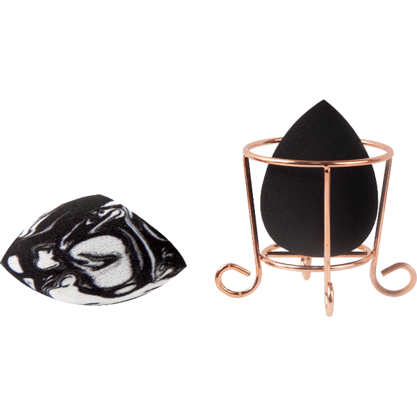 Zestaw do makijażu: Gąbki blending sponge + stojak