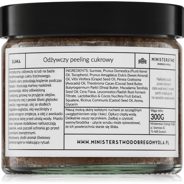 Cukrowy peeling do ciała – Śliwka