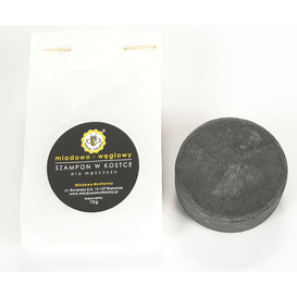 Miodowa Mydlarnia Szampon do włosów w kostce miodowo-węglowy dla mężczyzn - refill, 70 g