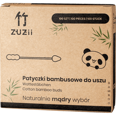 Patyczki bambusowe do uszu w kształcie bałwanka/stożka Zuzii