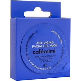 Cafe Mimi Maseczka do pielęgnacji twarzy - Odmładzająca z kwasem hialuronowym, 15 ml