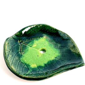 By Triny Ceramiczna mydelniczka - Liść lipy