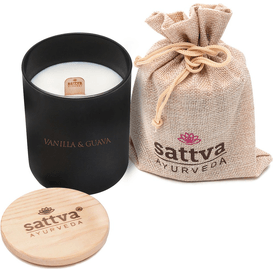 Sattva Ayurveda Świeca sojowa w szkle - Vanilla & Guava