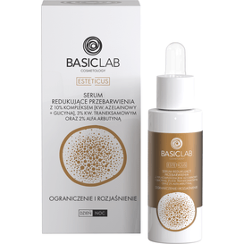 BasicLab Serum redukujące przebarwienia z 10% azeloglicyną - Ograniczenie i rozjaśnienie, 30 ml