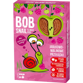 Bob Snail Bezcukrowa przekąska jabłkowo-malinowa z owoców, 60 g
