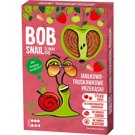 Bob Snail Bezcukrowa przekąska jabłkowo-truskawkowa z owoców (data ważności:2022-10-28), 60 g