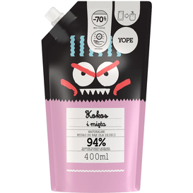 Yope Naturalne mydło do rąk dla dzieci - Kokos i mięta - refill, 400 ml