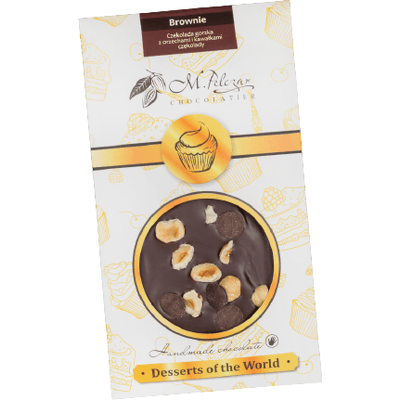 Czekolada gorzka - Brownie z orzechami i kawałkami czekolady M.Pelczar Chocolatier