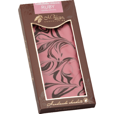 Czekolada różowa - Ruby z gorzką czekoladą M.Pelczar Chocolatier