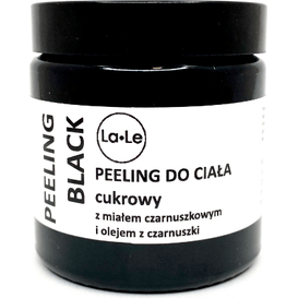 La-Le Kosmetyki Cukrowy peeling do ciała Black z olejem z czarnuszki, 120 ml