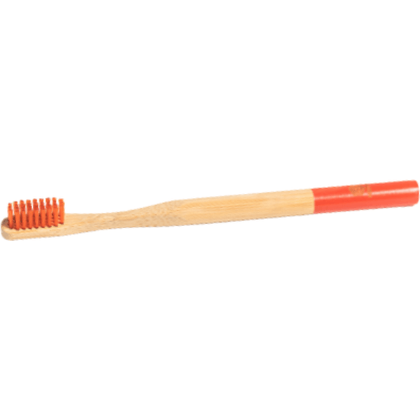 Bambusowa szczoteczka do zębów – czerwona