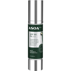 Asoa Ochronny krem transparentny z filtrem mineralnym SPF 50 PA +++, 50 ml