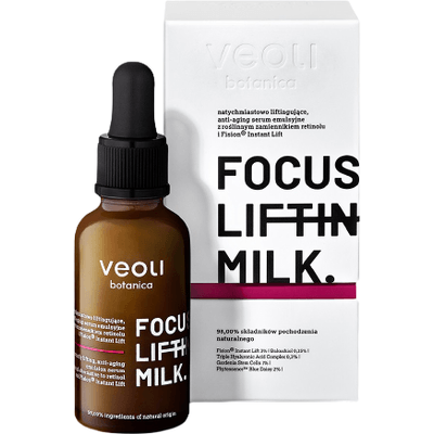 Emulsyjne serum anti-aging z bakuchiolem i Fision Instant Lift - Focus lifting milk Veoli Botanica
