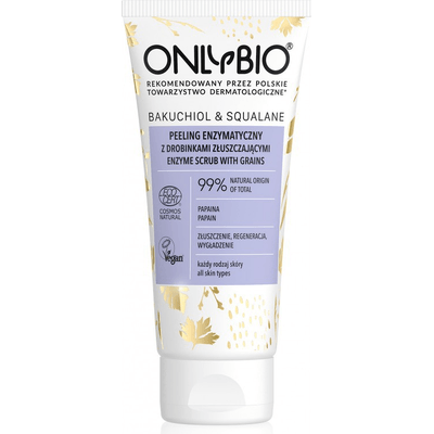Peeling enzymatyczny z drobinkami złuszczającymi - Bakuchiol&Skwalan OnlyBio