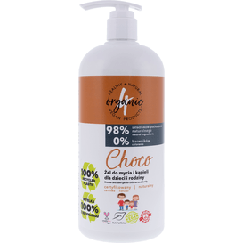 4organic Żel do mycia i kąpieli dla dzieci i rodziny - Choco, 1 L
