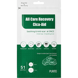 Purito All-Care Recovery Cica-Aid - Plastry Cica na niedoskonałości, 51 szt.