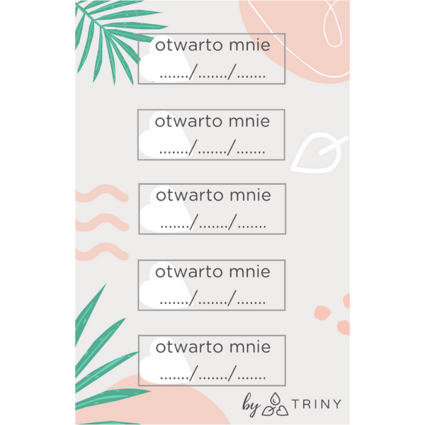 Naklejki do oznaczania daty otwarcia produktu