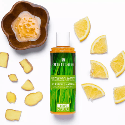 Ajurwedyjski szampon - Imbir i trawa cytrynowa Orientana Ajurwedyjski szampon - Imbir i trawa cytrynowa Orientana