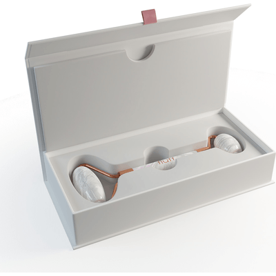 Roller do masażu twarzy z białego jadeitu Fluff