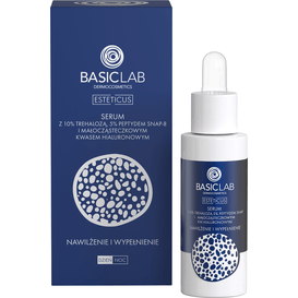 BasicLab Aktywne serum z 10% trehalozą i 5% peptydem SNAP-8 - nawilżenie i wypełnienie, 30 ml