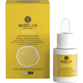 BasicLab Antyoksydacyjne serum przeciwzmarszczkowe i regenerujące - odżywienie i wygładzenie - 15ml