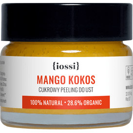 IOSSI Mango i Kokos - Delikatny cukrowy peeling do ust, 15 ml