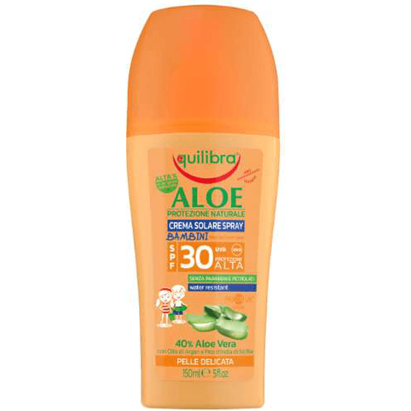 Aloesowy krem przeciwsłoneczny w sprayu dla dzieci SPF 30+