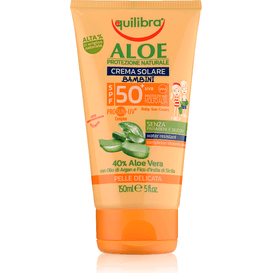 Equilibra Aloesowy krem przeciwsłoneczny dla dzieci SPF 50+, 150 ml