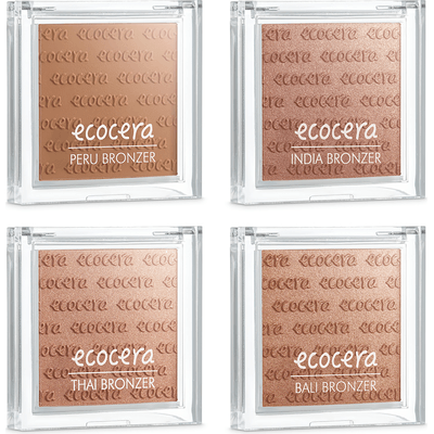 Rozświetlający bronzer prasowany - India Ecocera
