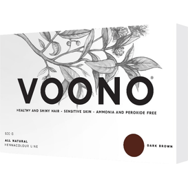 VOONO Henna premium - duże opakowanie - Dark brown - Ciemny brąz, 500 g