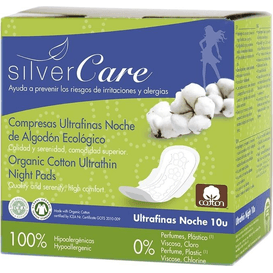 Masmi Ultracienkie podpaski na noc ze skrzydełkami - Soft - Silver Care, 10 szt.
