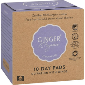 Ginger Organic Podpaski na dzień, 10 szt.