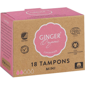 Ginger Organic Tampony bez aplikatora - Mini, 18 szt.