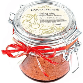 Natural Secrets Solny peeling - wiśnia z wanilią, 250 g