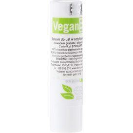 Eco Cosmetics Wegańska pomadka do ust z owocem granatu i olejem jojoba, 4 g