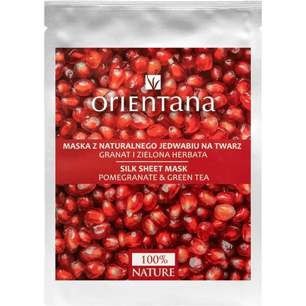 Maska tkaninowa – Granat i zielona herbata