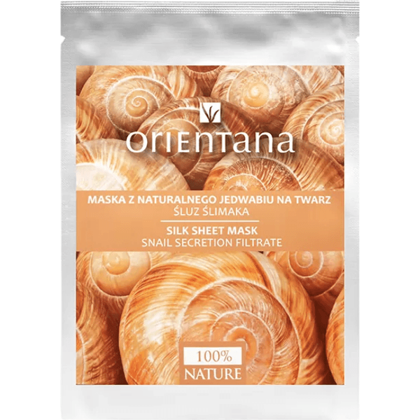 Maska tkaninowa z naturalnego jedwabiu – Śluz ślimaka