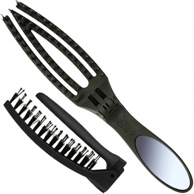 Składana szczotka Finger Brush z lusterkiem - On The Go Combo Olivia Garden
