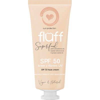 Krem SPF 50 wyrównujący koloryt skóry Fluff