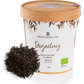 Brown House & Tea Darejeeling - indyjska organiczna czarna herbata z pierwszego zbioru, 40 g