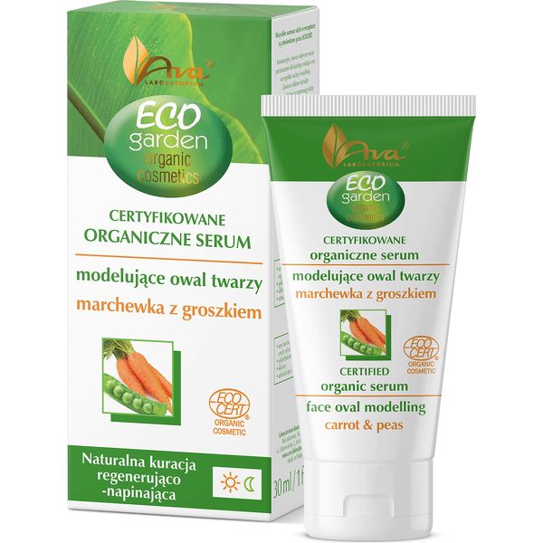 Eco Garden – Organiczne serum modelujące owal twarzy – marchewka z groszkiem 45+