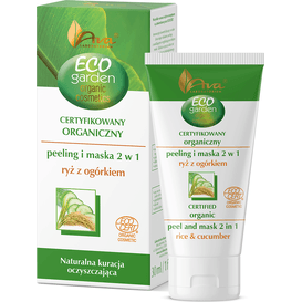 AVA Laboratorium Eco Garden - Organiczny peeling i maska 2 w 1 - ryż z ogórkiem, 30 ml