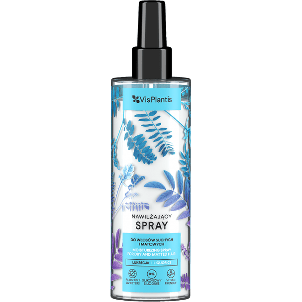 Nawilżający spray do włosów suchych i matowych z lukrecją