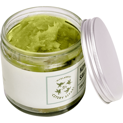 Mydło konopne Savon Noir eukaliptus i szałwia Mydlarnia Cztery Szpaki