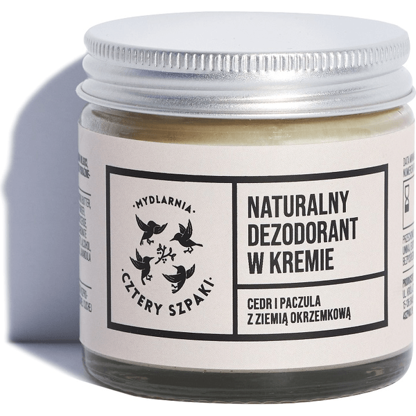 Naturalny dezodorant w kremie cedr i paczula z ziemią okrzemkową
