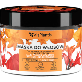 Vis Plantis Maska do włosów osłabionych zabiegami stylizacyjnymi - pestki dyni + pszenica + owies, 300 ml